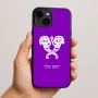 כיסוי בעיצוב אישי עם השם שלך לדגם - Apple iPhone 15 Plus בעיצוב פרחי קרן