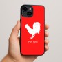 כיסוי בעיצוב אישי עם השם שלך לדגם - Apple iPhone 15 Plus בעיצוב תרנגול