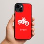 כיסוי בעיצוב אישי עם השם שלך לדגם - Apple iPhone 15 Plus בעיצוב הארלי-דיווידסון