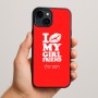 כיסוי בעיצוב אישי עם השם שלך לדגם - Apple iPhone 15 Plus בעיצוב לנשק את החברה שלי