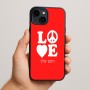 כיסוי בעיצוב אישי עם השם שלך לדגם - Apple iPhone 15 Plus בעיצוב אהבה