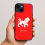 כיסוי בעיצוב אישי עם השם שלך לדגם - Apple iPhone 15 Plus בעיצוב מזלות - אריה