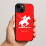 כיסוי בעיצוב אישי עם השם שלך לדגם - Apple iPhone 15 Plus בעיצוב שחקן פולו - סוס