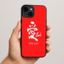כיסוי בעיצוב אישי עם השם שלך לדגם - Apple iPhone 15 Plus בעיצוב אהבה באותיות יפניות