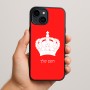 כיסוי בעיצוב אישי עם השם שלך לדגם - Apple iPhone 15 Plus בעיצוב כתר מלכותי