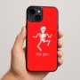 כיסוי בעיצוב אישי עם השם שלך לדגם - Apple iPhone 15 Plus בעיצוב סקלטון