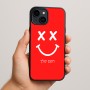 כיסוי בעיצוב אישי עם השם שלך לדגם - Apple iPhone 15 Plus בעיצוב סמיילי