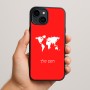 כיסוי בעיצוב אישי עם השם שלך לדגם - Apple iPhone 15 Plus בעיצוב מפת העולם