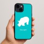 כיסוי בעיצוב אישי עם השם שלך לדגם - Apple iPhone 15 Plus בעיצוב קרנף
