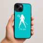 כיסוי בעיצוב אישי עם השם שלך לדגם - Apple iPhone 15 Plus בעיצוב אישה שטן