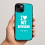 כיסוי בעיצוב אישי עם השם שלך לדגם - Apple iPhone 15 Plus בעיצוב אוהבת את החבר שלי