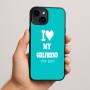 כיסוי בעיצוב אישי עם השם שלך לדגם - Apple iPhone 15 Plus בעיצוב אוהב את החברה שלי