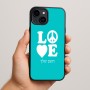 כיסוי בעיצוב אישי עם השם שלך לדגם - Apple iPhone 15 Plus בעיצוב אהבה