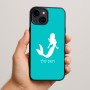 כיסוי בעיצוב אישי עם השם שלך לדגם - Apple iPhone 15 Plus בעיצוב בתולת ים - אישה