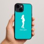 כיסוי בעיצוב אישי עם השם שלך לדגם - Apple iPhone 15 Plus בעיצוב אישה בהריון