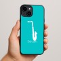כיסוי בעיצוב אישי עם השם שלך לדגם - Apple iPhone 15 Plus בעיצוב סקסופון