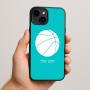 כיסוי בעיצוב אישי עם השם שלך לדגם - Apple iPhone 15 Plus בעיצוב כדורסל