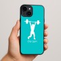 כיסוי בעיצוב אישי עם השם שלך לדגם - Apple iPhone 15 Plus בעיצוב הרמת משקולות