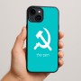 כיסוי בעיצוב אישי עם השם שלך לדגם - Apple iPhone 15 Plus בעיצוב פטיש ומגל
