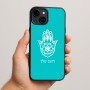 כיסוי בעיצוב אישי עם השם שלך לדגם - Apple iPhone 15 Plus בעיצוב חמסה - קבלה