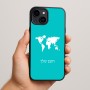 כיסוי בעיצוב אישי עם השם שלך לדגם - Apple iPhone 15 Plus בעיצוב מפת העולם