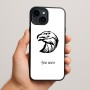 כיסוי בעיצוב אישי עם השם שלך לדגם - Apple iPhone 15 Plus בעיצוב ראש נשר