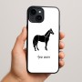 כיסוי בעיצוב אישי עם השם שלך לדגם - Apple iPhone 15 Plus בעיצוב סוס