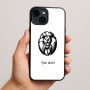 כיסוי בעיצוב אישי עם השם שלך לדגם - Apple iPhone 15 Plus בעיצוב פני אריה