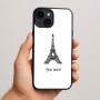 כיסוי בעיצוב אישי עם השם שלך לדגם - Apple iPhone 15 Plus בעיצוב מגדל אייפל