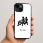 כיסוי בעיצוב אישי עם השם שלך לדגם - Apple iPhone 15 Plus בעיצוב מזלות - תאומים