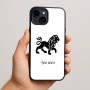 כיסוי בעיצוב אישי עם השם שלך לדגם - Apple iPhone 15 Plus בעיצוב מזלות - אריה