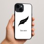כיסוי בעיצוב אישי עם השם שלך לדגם - Apple iPhone 15 Plus בעיצוב נוצת נוצה