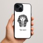 כיסוי בעיצוב אישי עם השם שלך לדגם - Apple iPhone 15 Plus בעיצוב פרעה - תות ענח' אמון מצרי