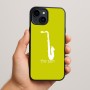 כיסוי בעיצוב אישי עם השם שלך לדגם - Apple iPhone 15 Plus בעיצוב סקסופון
