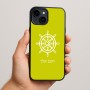 כיסוי בעיצוב אישי עם השם שלך לדגם - Apple iPhone 15 Plus בעיצוב הגה - קפטן - ים