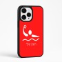 כיסוי בעיצוב אישי עם השם שלך לדגם - Apple iPhone 15 Pro Max בעיצוב כדור מים אולימפי