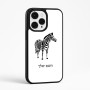 כיסוי בעיצוב אישי עם השם שלך לדגם - Apple iPhone 15 Pro Max בעיצוב זברה