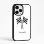 כיסוי בעיצוב אישי עם השם שלך לדגם - Apple iPhone 15 Pro Max בעיצוב דגל המירוץ