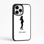 כיסוי בעיצוב אישי עם השם שלך לדגם - Apple iPhone 15 Pro Max בעיצוב אישה בהריון