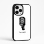 כיסוי בעיצוב אישי עם השם שלך לדגם - Apple iPhone 15 Pro Max בעיצוב מיקרופון