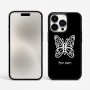 כיסוי בעיצוב אישי עם השם שלך לדגם - Apple iPhone 15 Pro Max בעיצוב פרפר