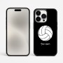 כיסוי בעיצוב אישי עם השם שלך לדגם - Apple iPhone 15 Pro Max בעיצוב כדור כדורעף