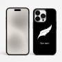 כיסוי בעיצוב אישי עם השם שלך לדגם - Apple iPhone 15 Pro Max בעיצוב נוצת נוצה