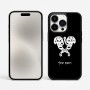 כיסוי בעיצוב אישי עם השם שלך לדגם - Apple iPhone 15 Pro Max בעיצוב פרחי קרן