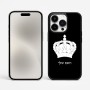 כיסוי בעיצוב אישי עם השם שלך לדגם - Apple iPhone 15 Pro Max בעיצוב כתר מלכותי