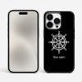 כיסוי בעיצוב אישי עם השם שלך לדגם - Apple iPhone 15 Pro Max בעיצוב הגה - קפטן - ים