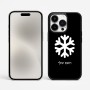 כיסוי בעיצוב אישי עם השם שלך לדגם - Apple iPhone 15 Pro Max בעיצוב שלג
