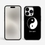 כיסוי בעיצוב אישי עם השם שלך לדגם - Apple iPhone 15 Pro Max בעיצוב סמל יינג יאנג