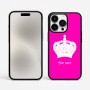 כיסוי בעיצוב אישי עם השם שלך לדגם - Apple iPhone 15 Pro Max בעיצוב כתר מלכותי