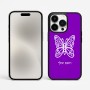 כיסוי בעיצוב אישי עם השם שלך לדגם - Apple iPhone 15 Pro Max בעיצוב פרפר